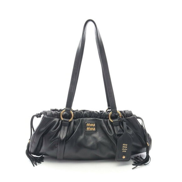 Miu Miu Handbags - Miu Miu Shoulder Bag Leather Black